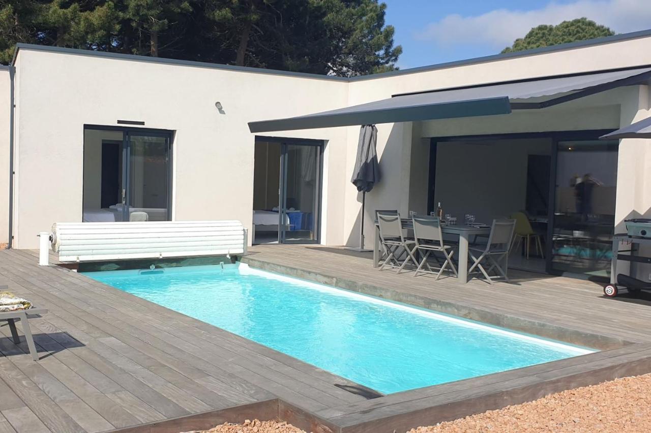 Villa Rossa 6 Pers Dans Residence Avec Piscine Chauffee Privee Lecci Luaran gambar